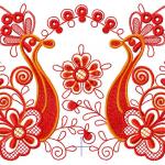 More information about "Firebird decoration free embroidery design"