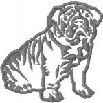 More information about "Bulldog free embroidery design"