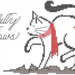 More information about "Chilly paws cross stitch free embroidery design"