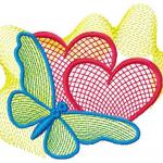 More information about "Butterfly and hearts free embroidery design"