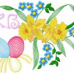 More information about "Easter flower free embroidery"