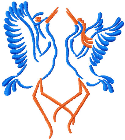 Cranes free embroidery design