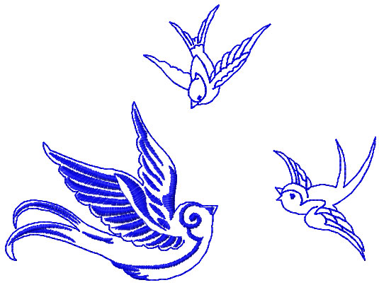 Birds free embroidery design