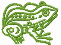 Frog free embroidery design 2