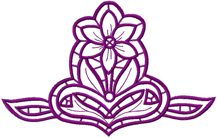 Lace flower free embroidery design 33
