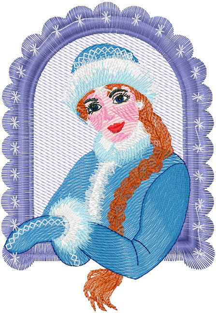 Snow Maiden free embroidery design