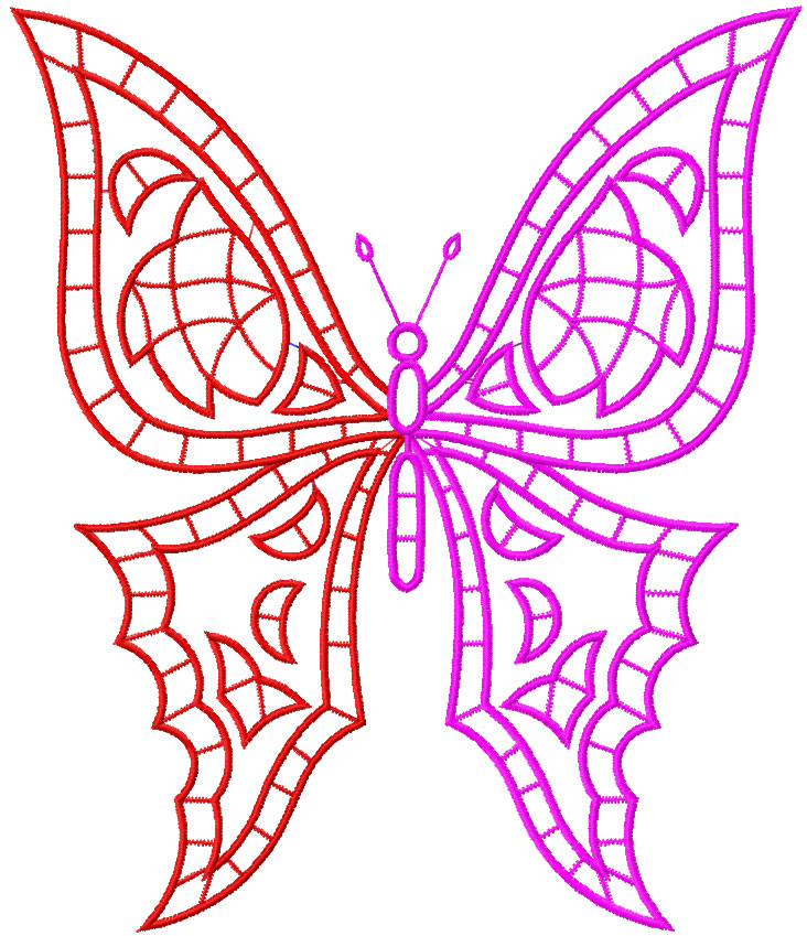 Butterfly lace free embroidery design 3