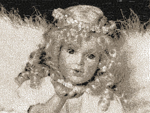 Cute Angel photo stitch free embroidery design