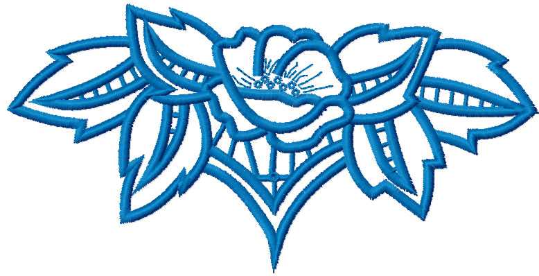 Flower napkin free embroidery design