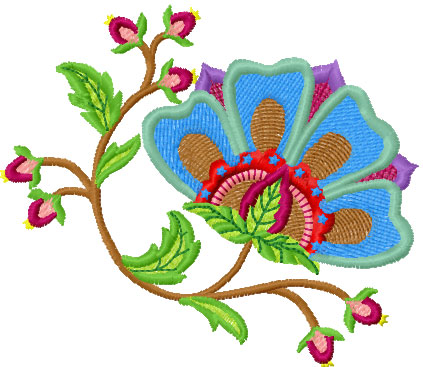 Flower free embroidery design 60