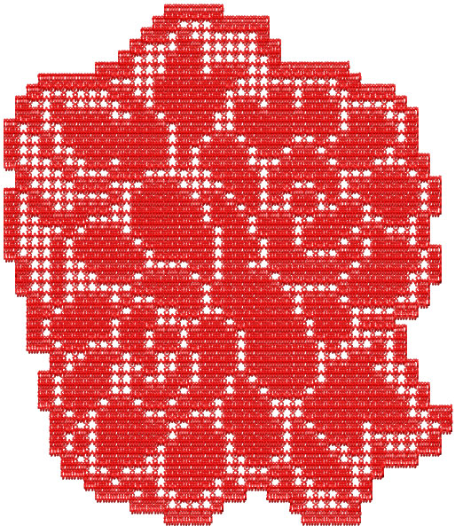 Rose lace free embroidery design 25