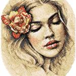 More information about "Young woman photo stitch free embroidery design"