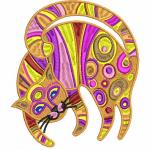 More information about "Modern cat free embroidery design 5"