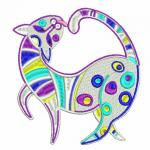 More information about "Modern cat free embroidery design 2"