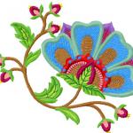 More information about "Flower free embroidery design 60"