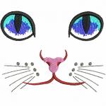 More information about "Cat's look free embroidery design"