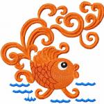 More information about "Gold fish free embroidery design"