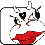 More information about "Loving cow free embroidery design"