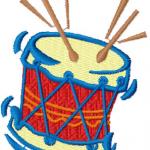 More information about "Drum free embroidery design"