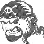 More information about "Pirate cross stitch free embroidery design"