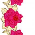 More information about "Rose decoration free embroidery design"
