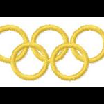 More information about "Gold Olympic rings free embroidery design"