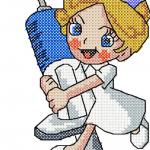 More information about "Nurse cross stitch free embroidery design"