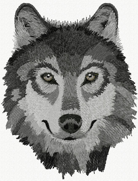 Wolf free embroidery design