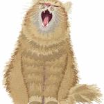More information about "Yawning cat free embroidery design"