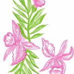 More information about "Orchids free embroidery design 2"