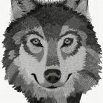 More information about "Wolf free embroidery design"