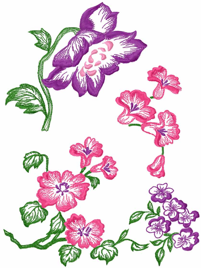 free flower download embroidery design