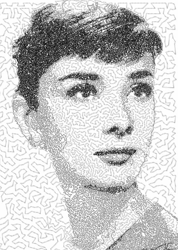 Audrey Hepburn Photo Stitch Free Embroidery Design - Free Embroidery 