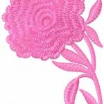More information about "Pink rose free embroidery design"