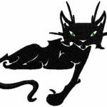 More information about "Black cat free embroidery design 10"