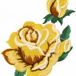More information about "Yellow roses free embroidery design"