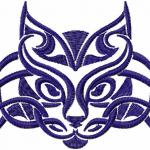 More information about "Tribal cat free embroidery design 21"