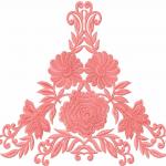 More information about "Big roses decoration element free embroidery design"