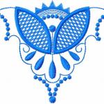 More information about "Blue decor free embroidery design"