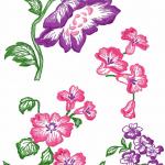 More information about "Flowers free embroidery design 54"