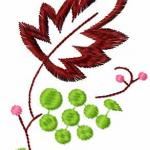 More information about "Swirl with green berry free embroidery design"