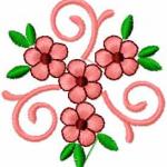 More information about "Small flower free embroidery design 10"