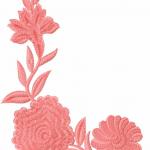 More information about "Big roses decoration element free embroidery design 5"