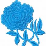 More information about "Blue rose free embroidery design"