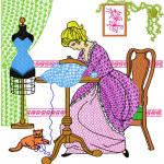 More information about "Sewing lady free embroidery"