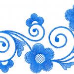 More information about "Big blue flower free embroidery design"