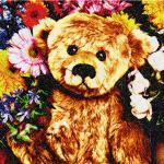 More information about "Bear and flower photo stitch free embroidery"