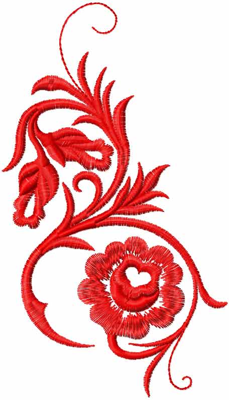 Red Swirl Free Embroidery Design - Free Embroidery Designs Links And 