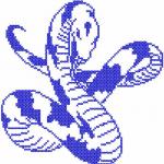 More information about "Snake cross stitch free embroidery design"
