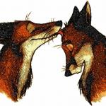 More information about "Two fox photo stitch free embroidery design"